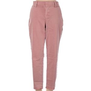 LOFT Pink Fringe Hem Khaki Pants Sz 0